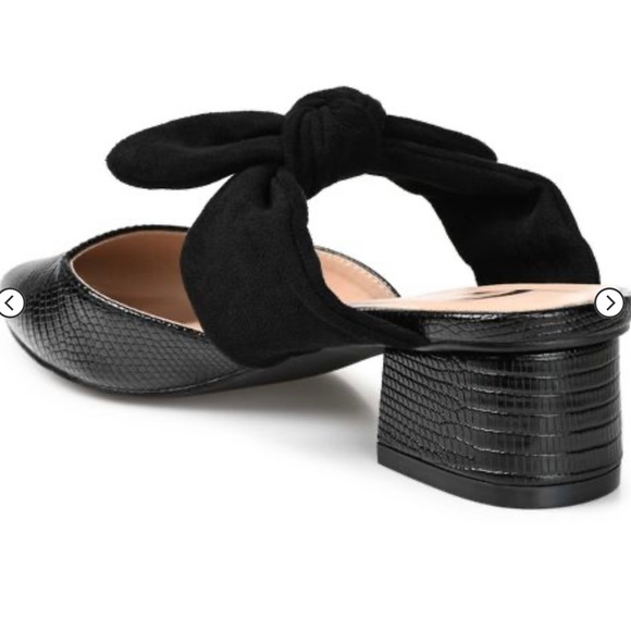 NWT Journee Collection black slip on pointed toe mules size 6 - Picture 7 of 10